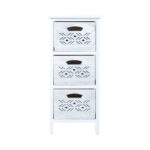 Komoda MIHKLI su 3 stalčiais, 26x32x63cm, balta - Image 4