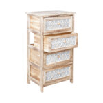 Komoda KASEKE su 4 daiktadėžėmis 40x29x73cm, natūrali - Image 2