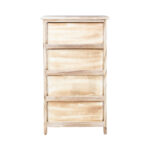 Komoda KASEKE su 4 daiktadėžėmis 40x29x73cm, natūrali - Image 5