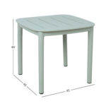 Laud MANGO 45x45xH40cm, žalsvai pilkas plastikas - Image 3