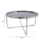 Kavos staliukas ASTOR D80xH40cm pilkos spalvos - Image 4