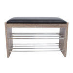 Avalynės stovas-suoliukas BENO 79,5x30xH50cm, tamsus ąžuolas - Image 2