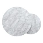 Kavos staliukas AKIRA 2 vnt. rinkinys D80xH45cm, D60xH37cm, šviesiai pilkas - Image 2