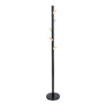 Drabužių lentyna FOREST D28H177cm, juoda/natūrali