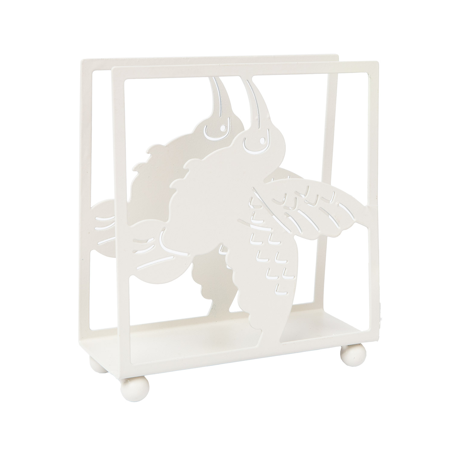 76778 Servetėlių laikiklis SANDY 12,7x5x15cm, antikvarinės baltos spalvos - Image 1