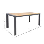 Stalas TAMPERE 160x80xH75cm, tikmedis - Image 6