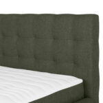 Kontinentinė lova LEENA 160x200 cm, su čiužiniu, žalia - Image 4