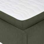 Kontinentinė lova LEENA 160x200 cm, su čiužiniu, žalia - Image 5