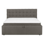 Kontinentinė lova LEENA 160x200 cm, su čiužiniu, tamsiai smėlio spalvos - Image 2