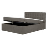 Kontinentinė lova LEENA 160x200 cm, su čiužiniu, tamsiai smėlio spalvos - Image 3