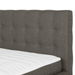 Kontinentinė lova LEENA 160x200 cm, su čiužiniu, tamsiai smėlio spalvos - Image 4