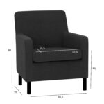 Fotelis LOONE tamsiai pilkas - Image 6