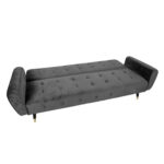 Sofa-lova FALUN 214x83xH82cm, pilkas aksomas - Image 3