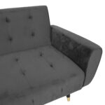 Sofa-lova FALUN 214x83xH82cm, pilkas aksomas - Image 6
