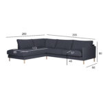 Kampinė sofa LISANNA LC mėlyna - Image 7