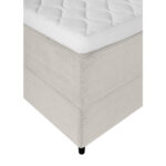 Kontinentinė lova LAARA 90x200 cm, smėlio spalvos - Image 7