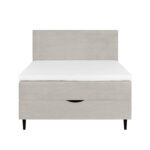 Kontinentinė lova LAARA 120x200 cm, smėlio spalvos - Image 2