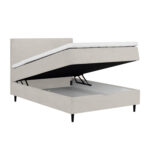 Kontinentinė lova LAARA 120x200 cm, smėlio spalvos - Image 5