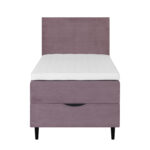 Kontinentinė lova LAARA 90x200 cm, rožinė - Image 2