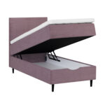 Kontinentinė lova LAARA 90x200 cm, rožinė - Image 5