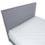 Kontinentinė lova LEVI 140x200 cm, su čiužiniu, pilka - Image 4