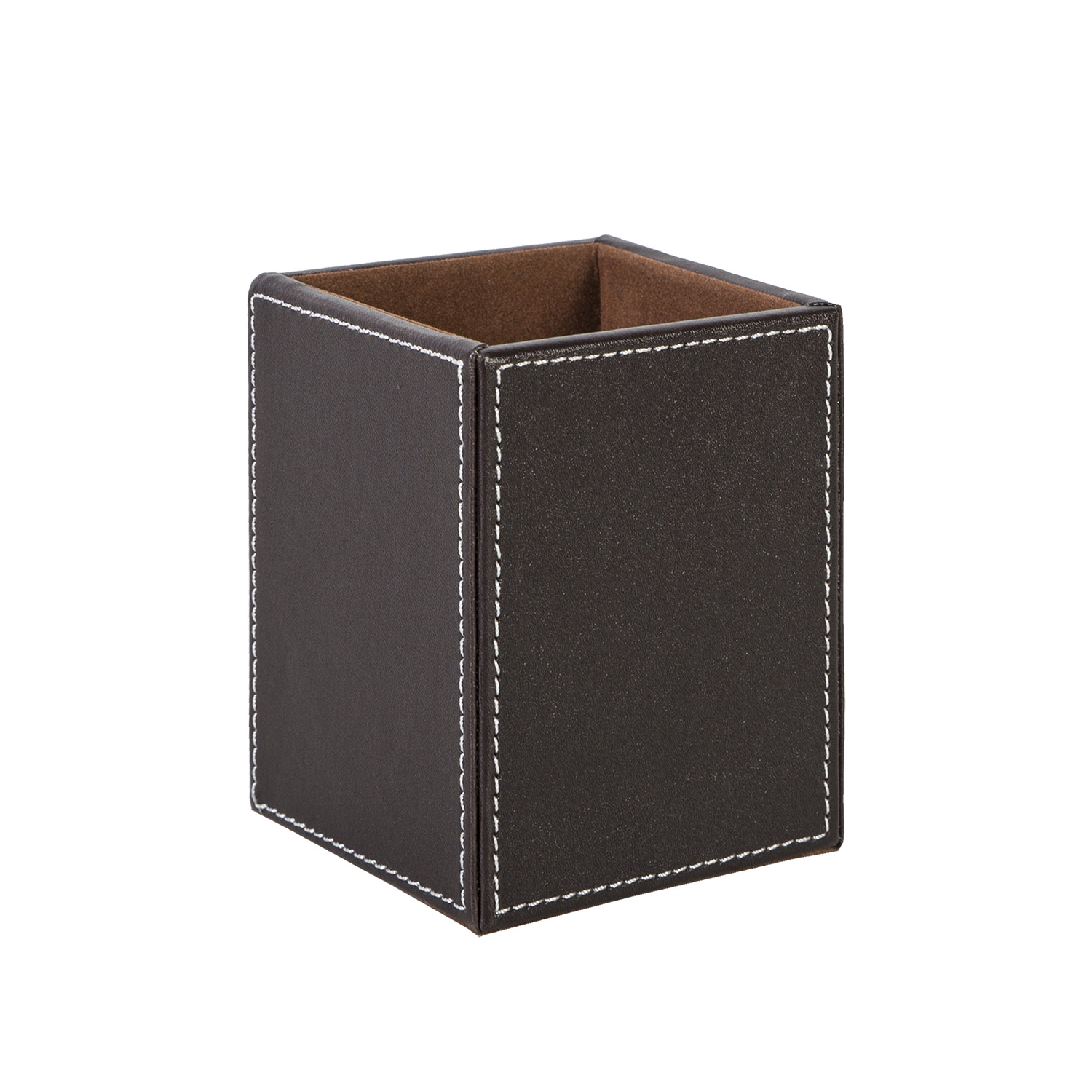 79963 Rašiklio laikiklis WALTER 9x9xH11,5cm, tamsiai rudos spalvos - Image 1