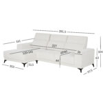 Kampinė sofa DARLA VN šviesiai smėlio spalvos - Image 2