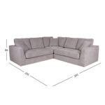 Kampinė sofa EDRA šviesiai pilka - Image 7