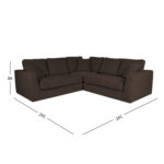 Kampinė sofa EDRA tamsiai pilka - Image 7