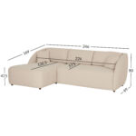 Kampinė sofa VALERY LC creme - Image 9