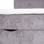 Kontinentinė lova LAARA 90x200 cm, pilka - Image 8