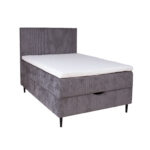 Kontinentinė lova LAARA 90x200cm, grafito spalvos