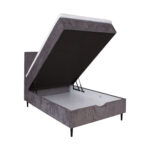 Kontinentinė lova LAARA 90x200cm, grafito spalvos - Image 3