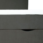 Kontinentinė lova LAARA 90x200 cm, tamsiai pilka - Image 8