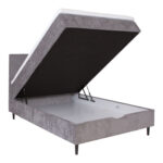 Kontinentinė lova LAARA 120x200 cm, pilka - Image 3