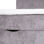 Kontinentinė lova LAARA 120x200 cm, pilka - Image 7