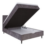 Kontinentinė lova LAARA 120x200 cm, grafito spalvos - Image 3