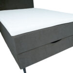 Kontinentinė lova LAARA 120x200 cm, tamsiai pilka - Image 6