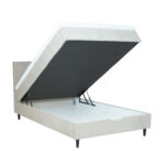 Kontinentinė lova LAARA 120x200 cm, tamsiai smėlio spalvos - Image 3