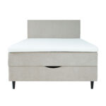 Kontinentinė lova LAARA 120x200 cm, tamsiai smėlio spalvos - Image 4