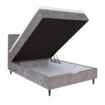 Kontinentinė lova LAARA 140x200 cm, pilka - Image 3