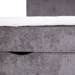 Kontinentinė lova LAARA 140x200 cm, grafito spalvos - Image 7