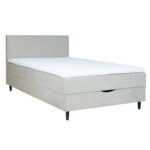 Kontinentinė lova LAARA 140x200 cm, tamsiai smėlio spalvos