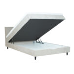 Kontinentinė lova LAARA 140x200 cm, tamsiai smėlio spalvos - Image 3