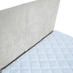 Kontinentinė lova LEVI 90x200 cm, su čiužiniu, tamsiai smėlio spalvos - Image 8