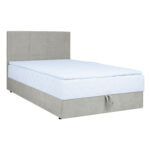 Kontinentinė lova LEVI 140x200 cm, su čiužiniu, tamsiai smėlio spalvos