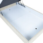 Kontinentinė lova LEVI 140x200 cm, su čiužiniu, tamsiai smėlio spalvos - Image 6