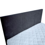 Kontinentinė lova LEVI 160x200 cm, su čiužiniu, tamsiai pilka - Image 4