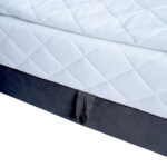 Kontinentinė lova LEVI 160x200 cm, su čiužiniu, tamsiai pilka - Image 5