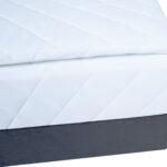 Kontinentinė lova LEVI 160x200 cm, su čiužiniu, tamsiai pilka - Image 6